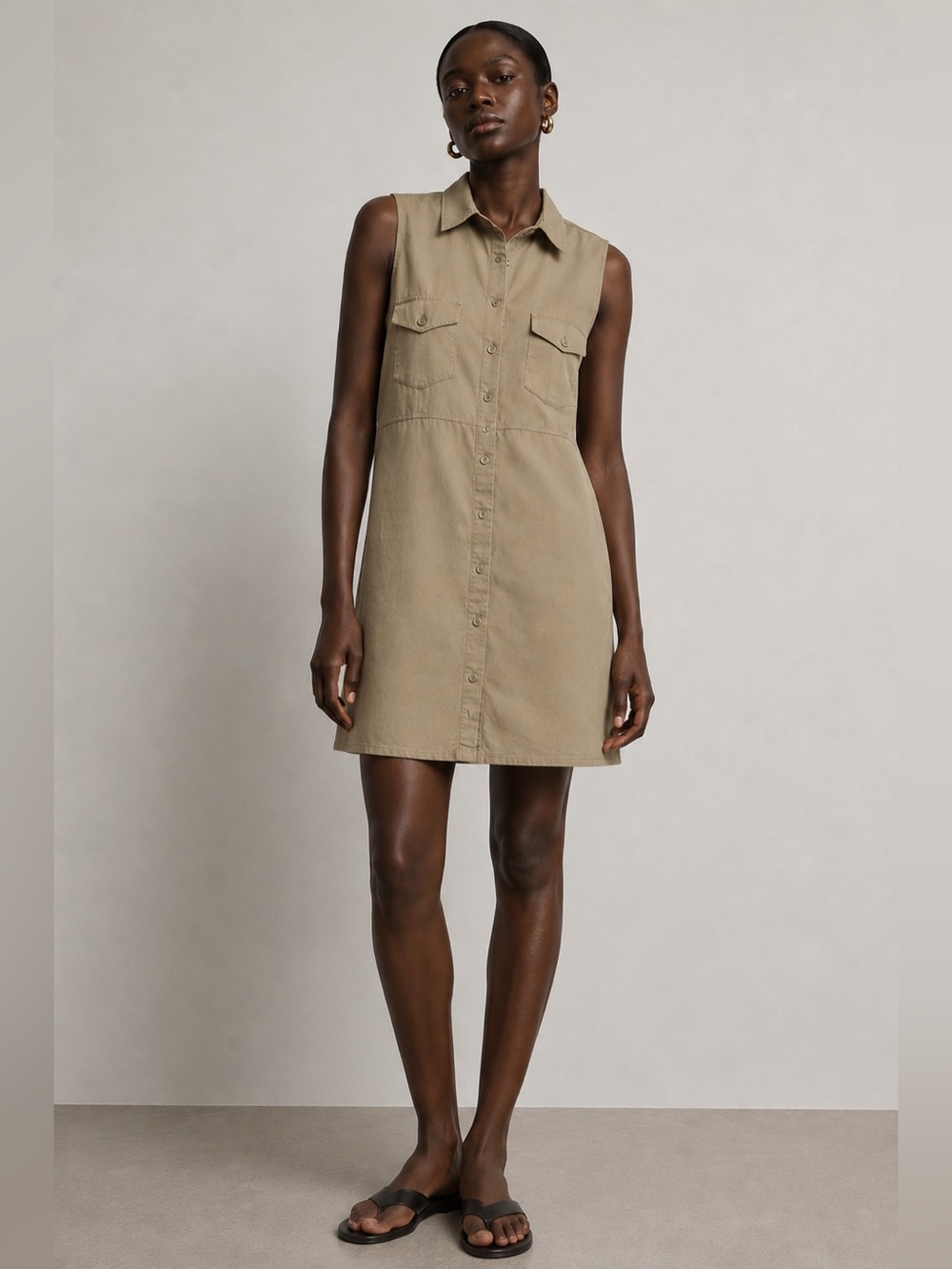 CaRaN New York Linen Blend Shirt Dress - 2X